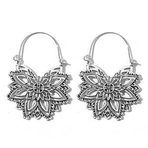 Earrings ~ Geometric ~ Silver ~ Mandela ~ Dazzle ~ Dangle